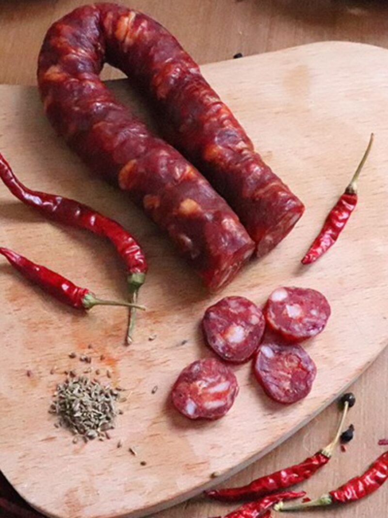 Salsiccia stagionata del Pollino piccante 350gr